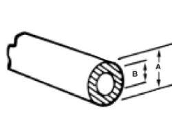 EMC 8864-0147-92 O-Strip Tubing 5,5x3,2 - Laird: EMC 8864-0147-92 elastomer Strip O-Strip Tubing A=5,5mm, B=3,2mm, Laird 8864-0147